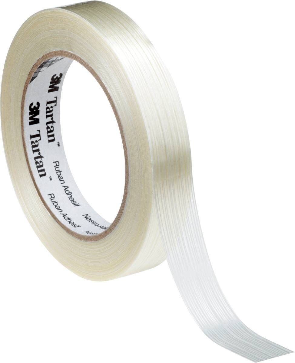 3M Tartan ruban adhésif filamentaire 8953, Transparent, 50 mm x 50 m, 0,1 mm