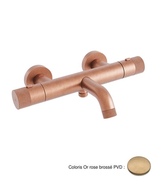 Mitigeur thermostatique bain douche EAST SIDE - ES15734P Or rose brossé PVD